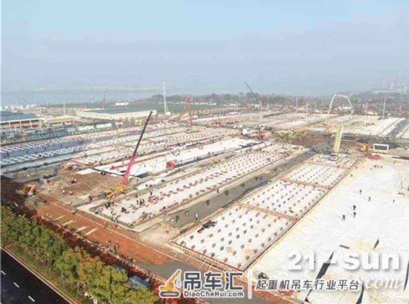 挖掘机、吊车等1491台设备投入施工 武汉雷神山医院具备交付条件