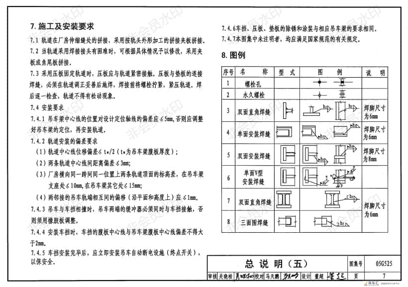 05G525吊车轨道联结及车挡