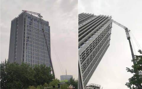 65米主臂搭配60米副臂，6桥400吨吊车ZAT4000V 百米高空轻松作业