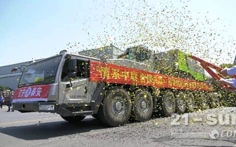 中联重科与辽宁盘锦泰安吊运公司批量设备顺利交付