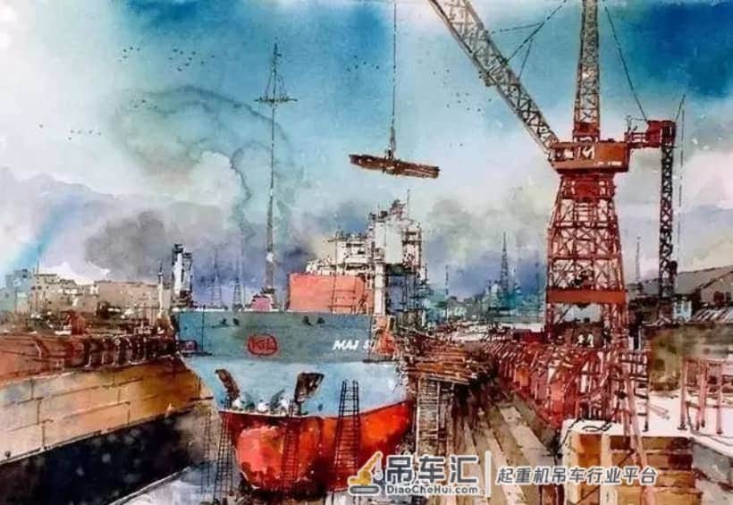 起重机与群鸥齐鸣:新加坡水彩画家陈长豪作品选