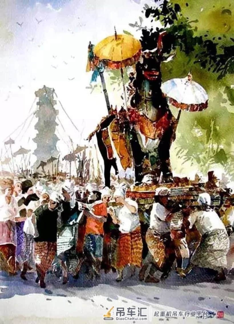 起重机与群鸥齐鸣:新加坡水彩画家陈长豪作品选