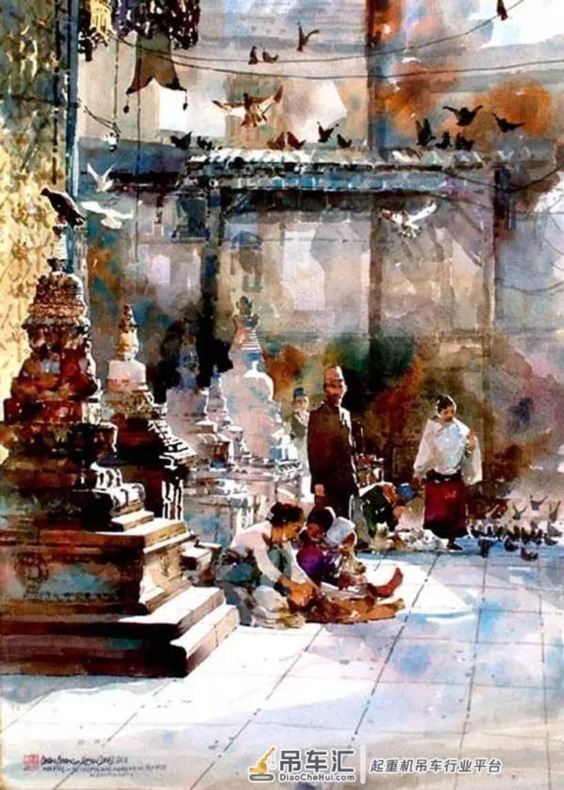 起重机与群鸥齐鸣:新加坡水彩画家陈长豪作品选