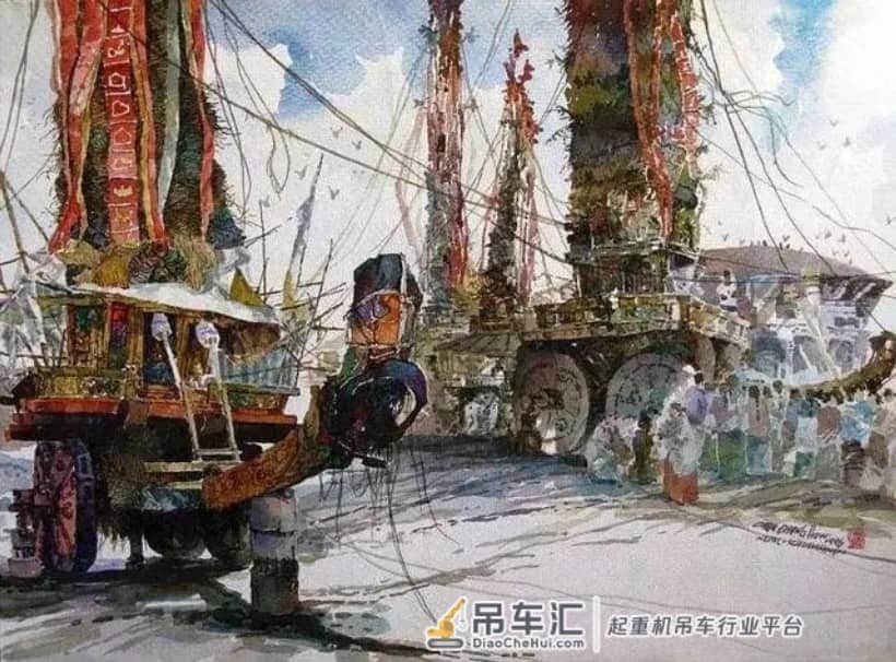 起重机与群鸥齐鸣:新加坡水彩画家陈长豪作品选