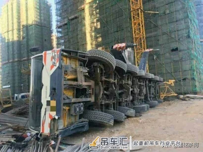 无配重挑战吊车杀手“塔吊”,500吨老中联吨折戟工地!
