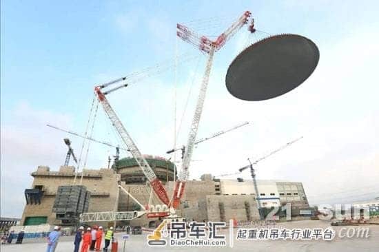 大国重器再展雄风 中联重科3200吨起重机圆满吊装华龙一号穹顶