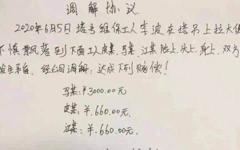 史上最贵一泡屎！在塔吊上大便，砸中底部3人！赔了4320元！