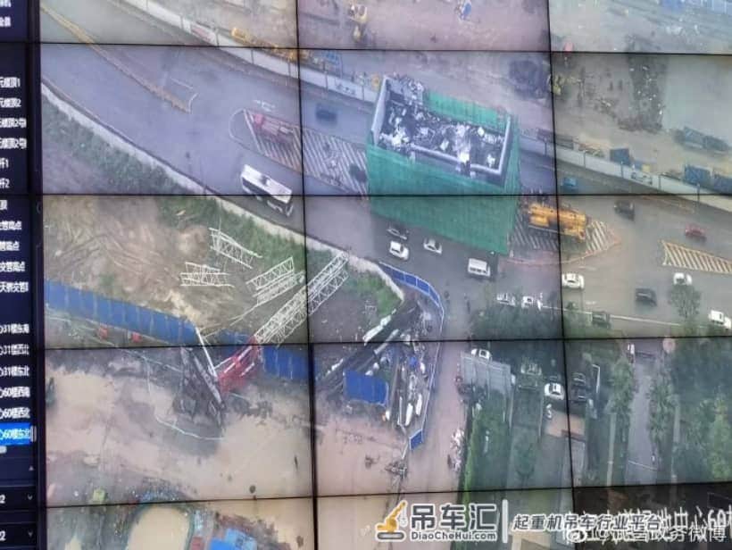 辟谣!“武汉武昌和平大道立交桥塌了”?武昌区:系6月9日工地履带吊侧翻事故