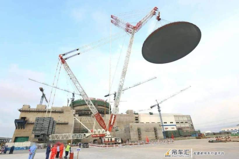 大国重器！中联重科3200吨履带起重机助力华龙一号福清核电6号机组外穹顶吊装完成