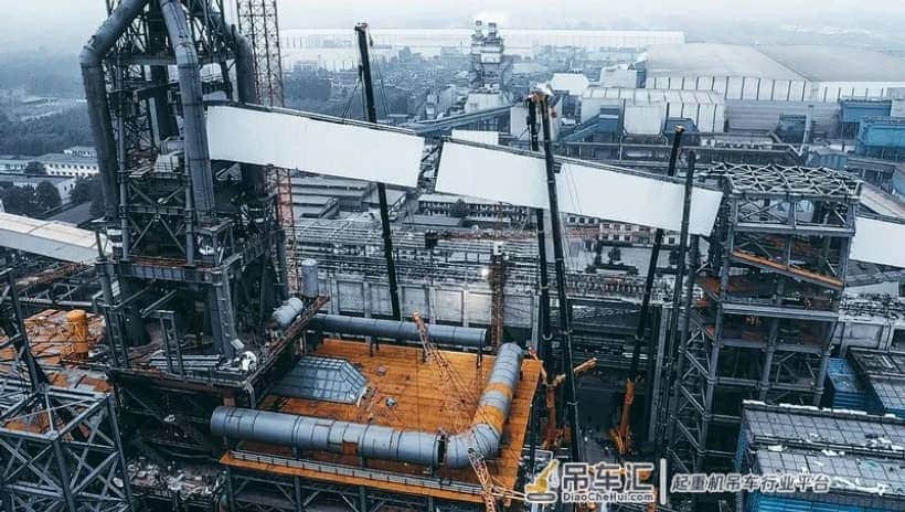 大吨位起重机5车联吊，挑战高难度高炉上料通廊吊装
