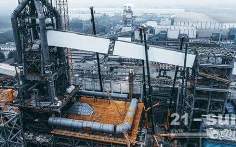 徐工大吨位起重机联吊助力澳森钢铁高炉上料通廊建设