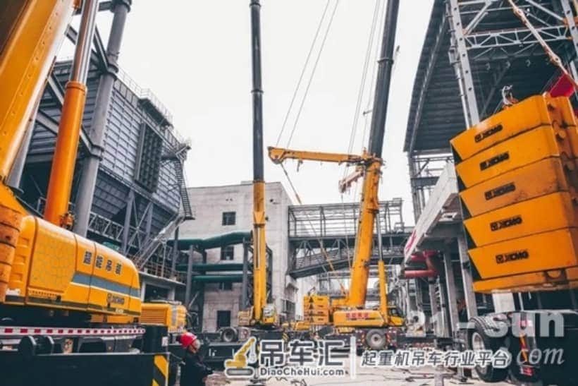 徐工大吨位起重机联吊助力澳森钢铁高炉上料通廊建设