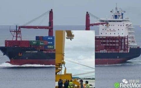 海运事故丨APL集装箱船撞倒塌码头岸吊，事发吉大港！