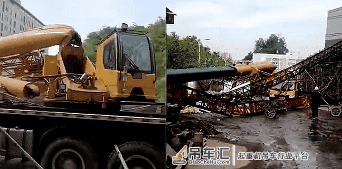 70吨吊车拆卸升降机过程中不慎翻车，施工升降机运输安装及拆除有哪些危险源？