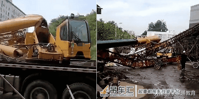 70吨吊车不慎翻车,施工升降机运输安装及拆除有哪些危险源