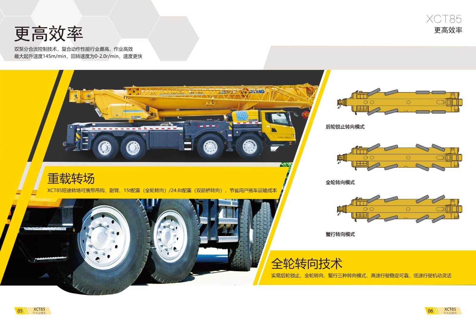 徐工 XCT85汽车起重机（全桥转向/前桥转向）