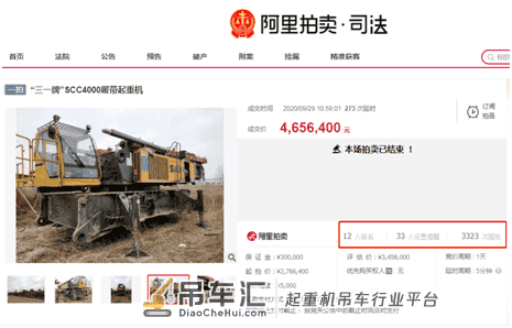 宁乡法院:司法拍卖单台机械成交金额达千万!