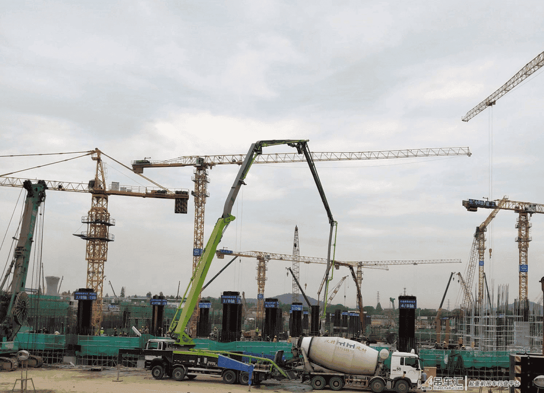 杭州西站建设加速 中联重科泵车助力“备战”2022亚运会