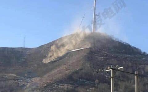 山西大同发生一起风电吊装事故，风轮掉落山底！