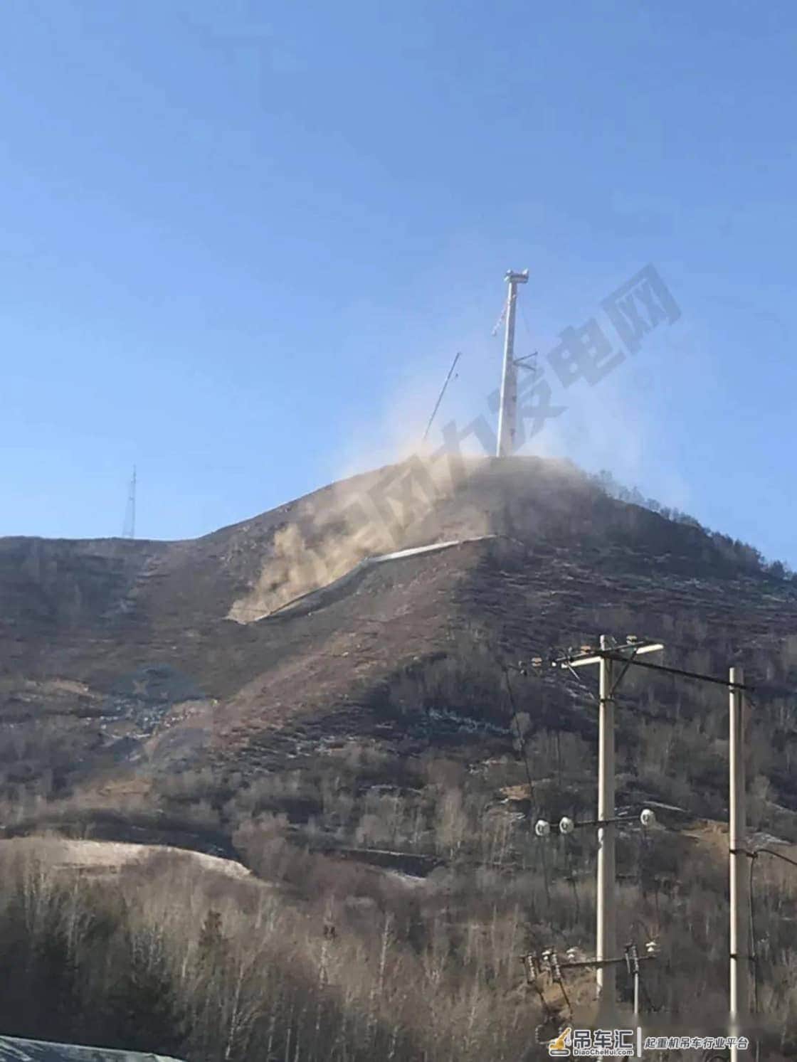 山西大同发生一起风电吊装事故，风轮掉落山底！