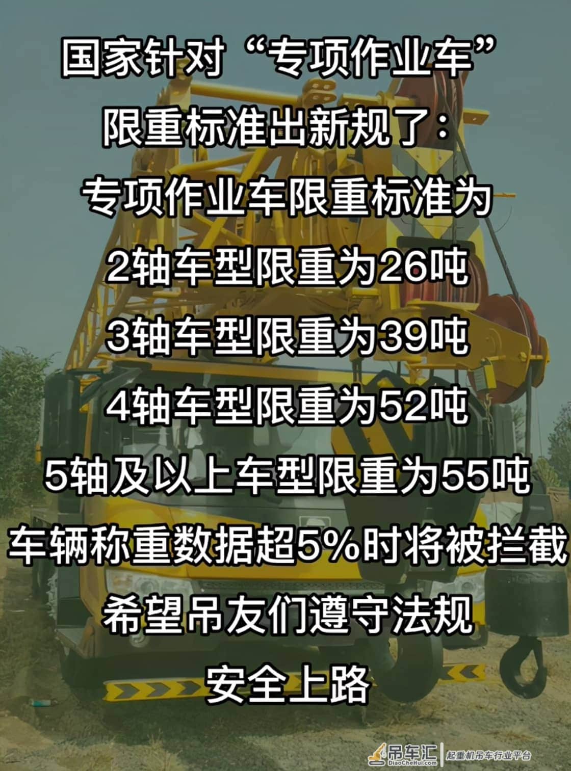 又一利好:专项作业车高速超限新规!吊车确定能上高速啦
