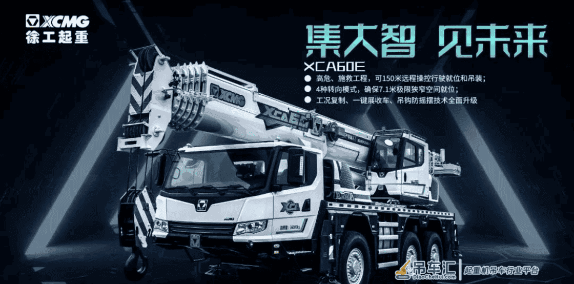 徐工吊车厂家，针对欧洲研发新品XCA60E，150远程操控