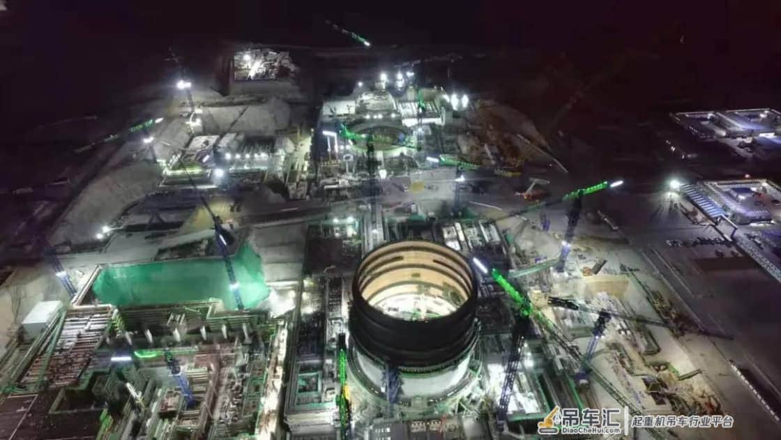 决战一百天决胜十三五丨华龙一号漳州核电2号机组完成钢衬里模块一吊装