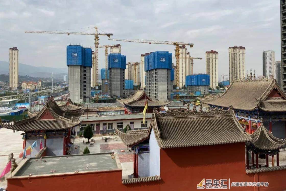 山西建投工程机械公司塔式起重机助力兰州文化旅游城项目建设