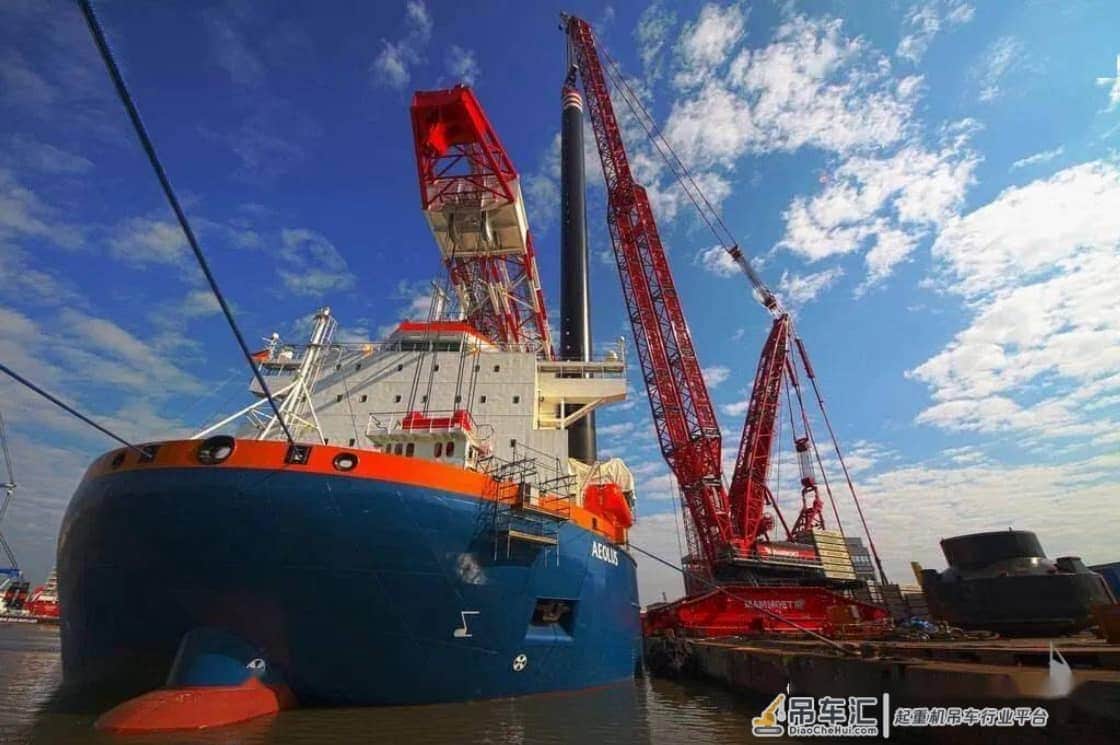 轮式吊车也有“麒麟臂”,利勃海尔 LG1750 Power Boom 助力风电建设