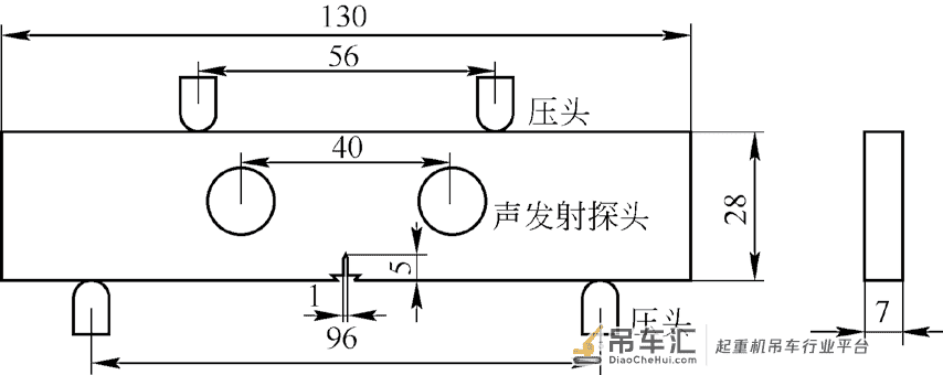 桥式起重机Q345B 钢箱形梁母材疲劳损伤的声发射双谱分析