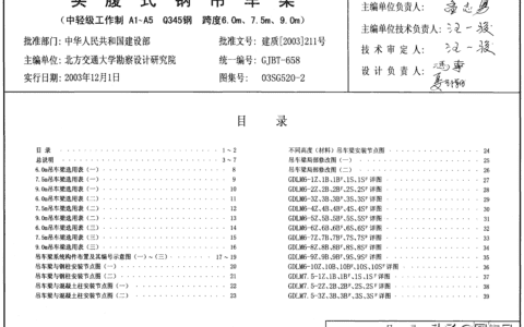 03SG520-2钢吊车梁图集（第三册，共计三册）