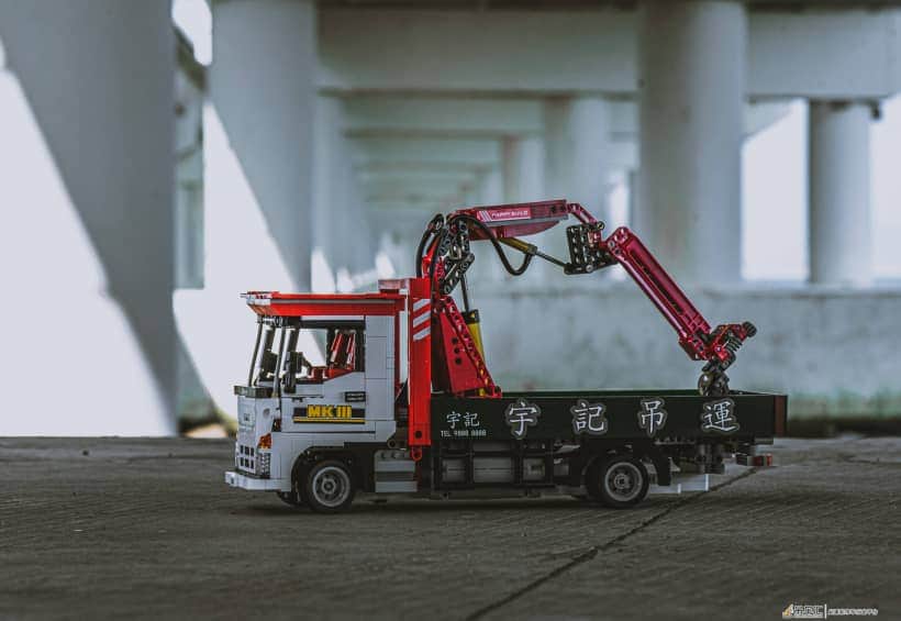 用积木神还原  气动元件加持下积木组成的小吊车能这么玩？