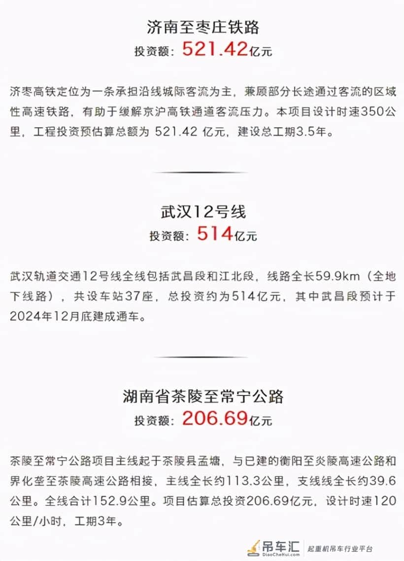 吊车老板速看:「2万亿吊装工程项目」发布