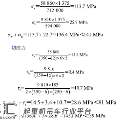 矩形管在起重机端梁的受力分析