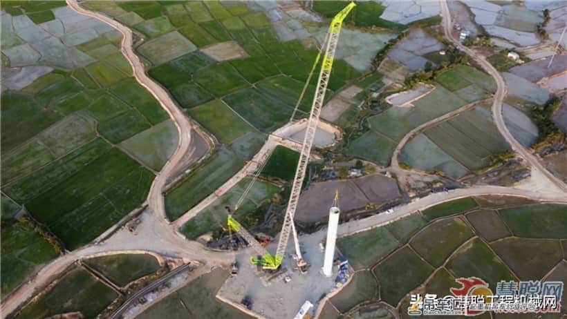 风电王者闪耀南国田园 中联重科履带起重机越南大显身手