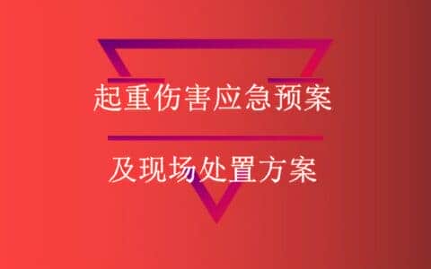 起重伤害应急预案及现场处置方案