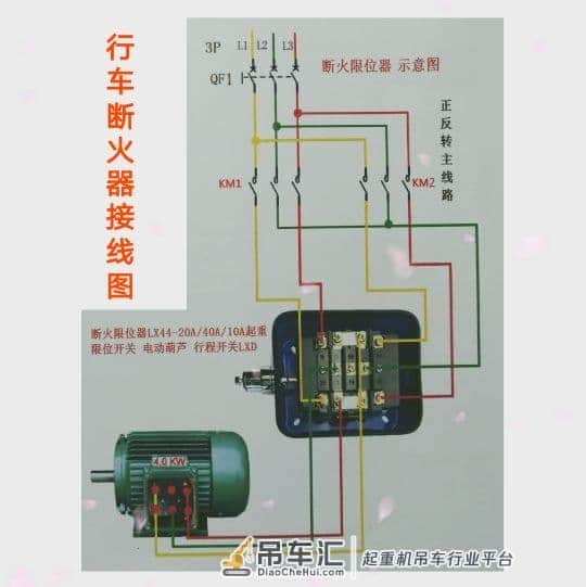 吊机电动葫芦用断火限位器该如何接线