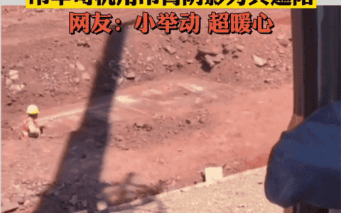 小举动，超暖心！大叔工地上铲土小憩，吊车司机用吊臂阴影为其遮阳
