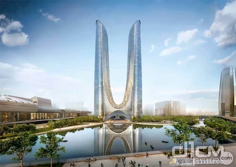 三一SAC4500全地面起重机助建杭州310米新摩天地标双子塔