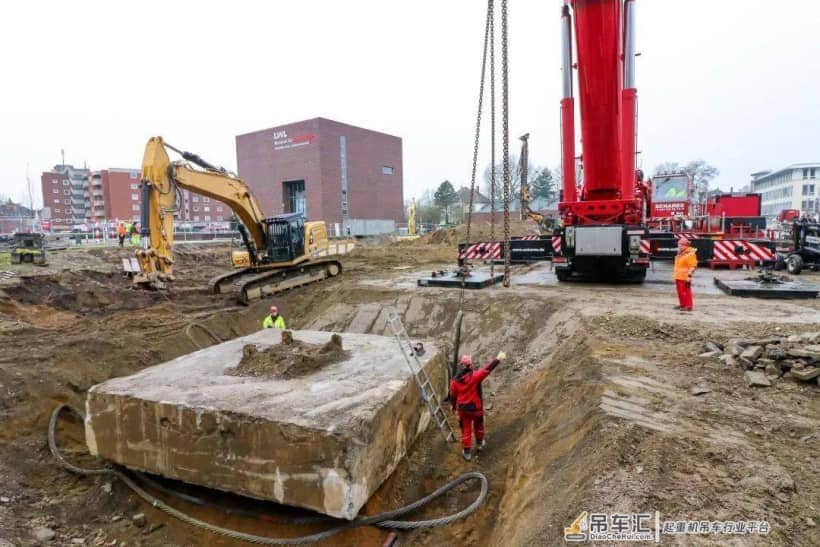 LTM1500-8.1移除地下30年之久的104吨塔式起重机地基