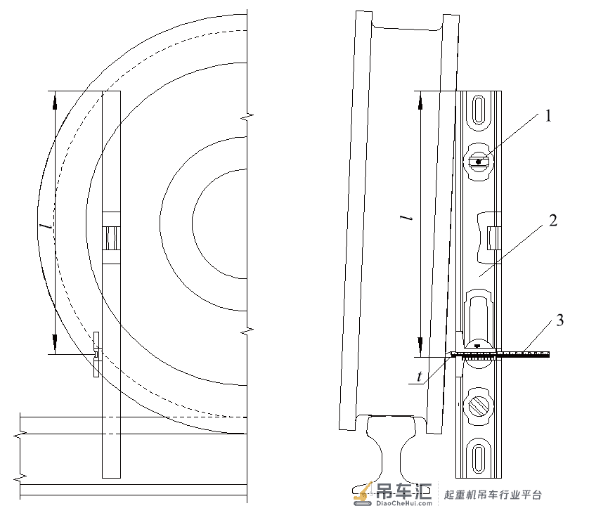 门式起重机车轮偏斜测量工具制作