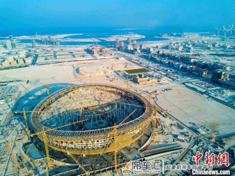 中联重科塔机助力2022世界杯主场馆封顶
