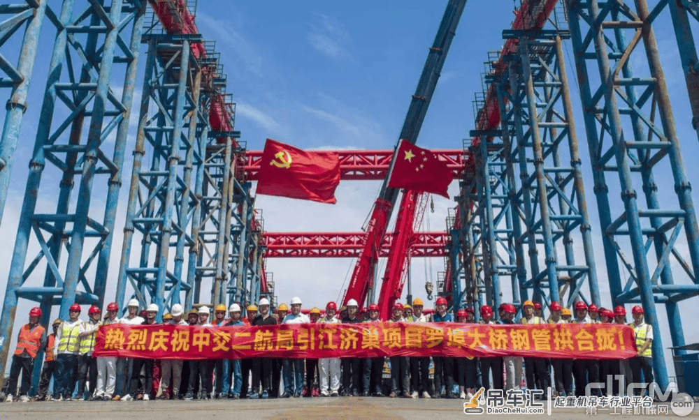 成功合龙！三一起重机助力引江济淮工程罗埠大桥建设