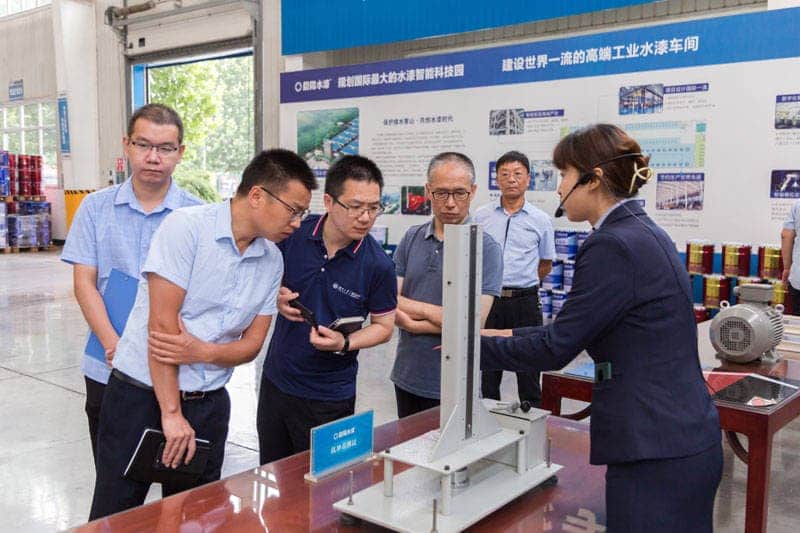 中联重科建筑起重机械公司领导莅临晨阳水漆交流 推动重工机械领域环保涂装