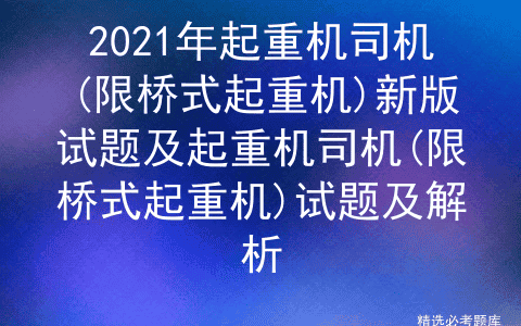 2021年起重机司机(限桥式起重机)新版试题及试题及解析