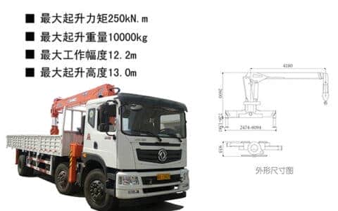 石煤QYS-10ⅢC四代直臂起重机参数介绍
