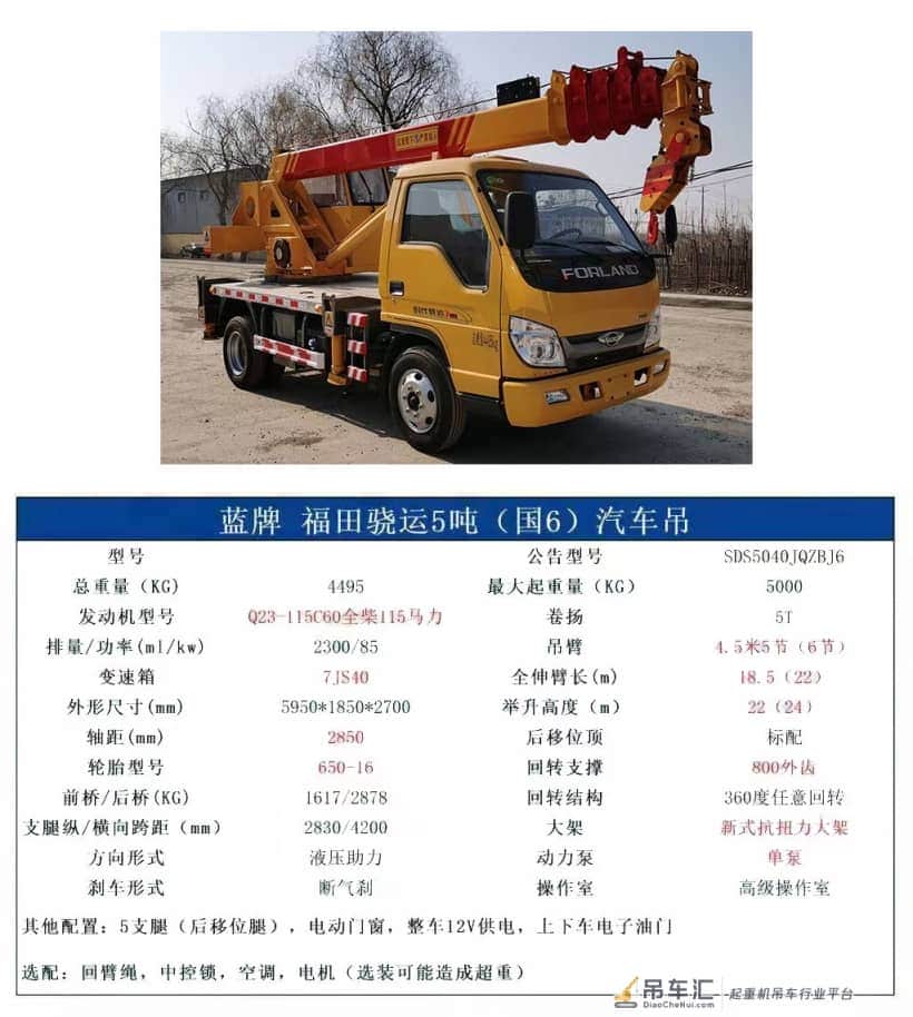 蓝牌东风随车吊,C1可驾驶汽车吊,国六的它们都什么不一样