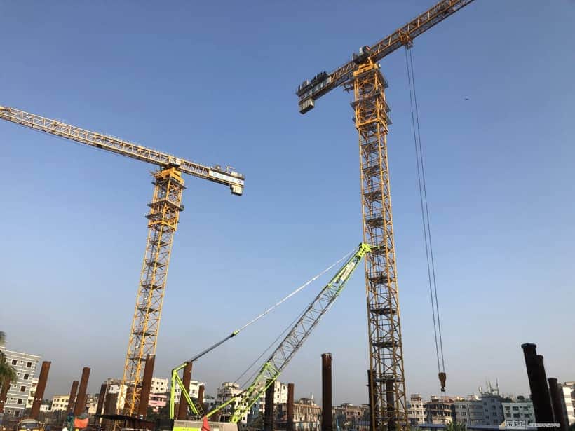 “一带一路”中国力量!中联重科“金牌”塔机助建孟加拉地标建筑