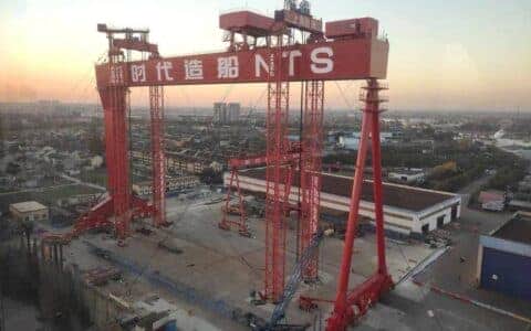 中船九院助力新时代造船再树800吨门吊！