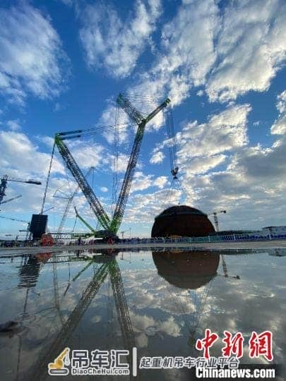 “华龙一号”批量化建设首台机组内穹顶吊装成功